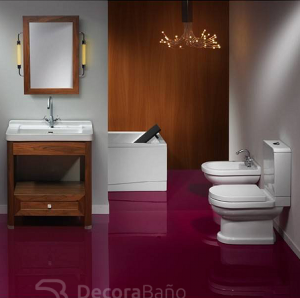 Baño de estilo vintage son wc y bide