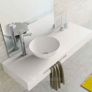 Lavabo solid surface redondo