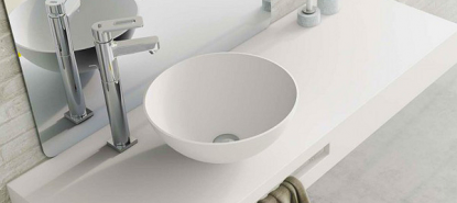 Lavabo solid surface redondo