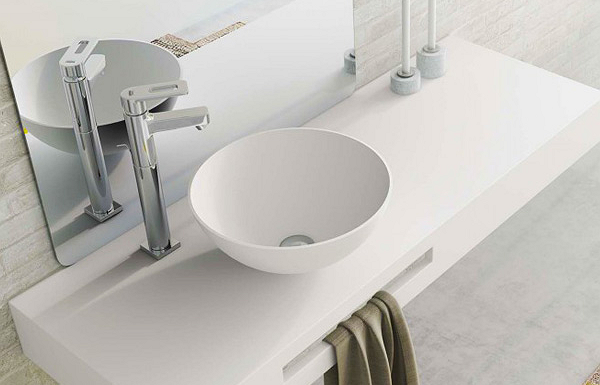 Lavabo solid surface redondo