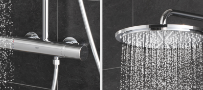 Termostato y rociador de ducha del sistema Rainshower de Grohe