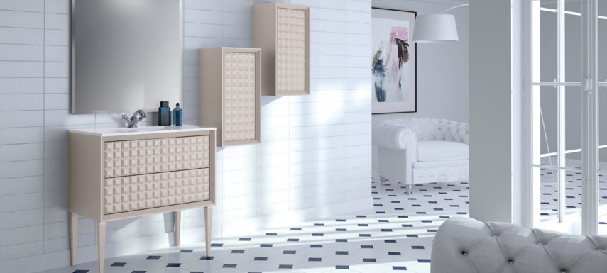 Mueble de baño con patas de estilo vintage Decor Capitone