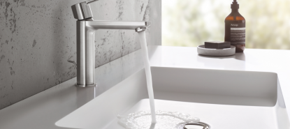 Grifo monomando serie Luminare de Grohe en acabado cromo brillo