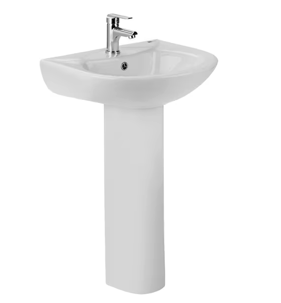 Lavabo con pedestal Strohm Teka Inca
