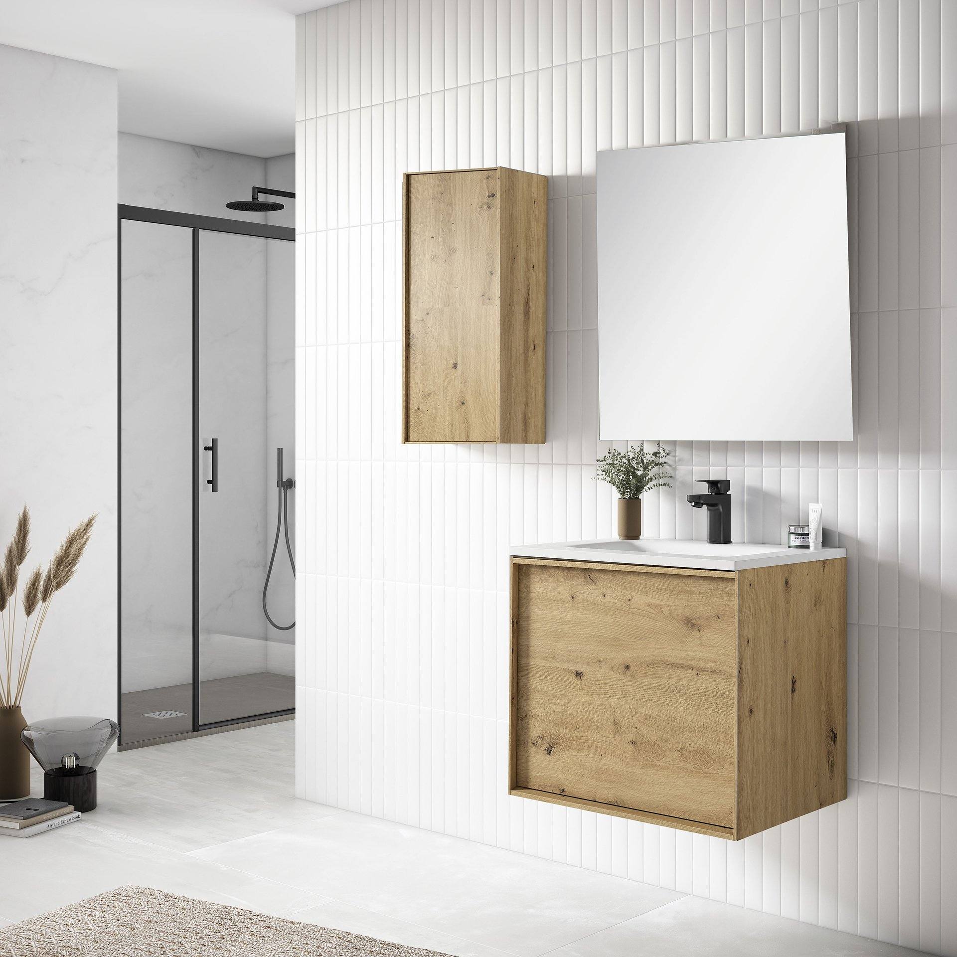 mueble de baño estilo japandi