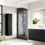 Cómo decorar un baño blanco y negro de tendencia