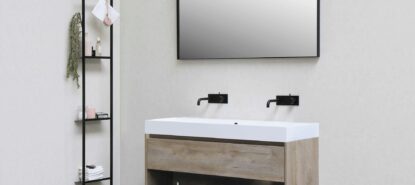 a qué altura colgar un mueble de baño suspendido